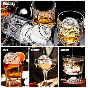 Oksilicone Bán Hot Silicone <span class=keywords><strong>Ice</strong></span> Cube Khuôn Với Nắp Dễ Dàng Phát Hành Tái Sử Dụng 4 Khổng Lồ <span class=keywords><strong>3D</strong></span> Rose Flower <span class=keywords><strong>Ice</strong></span> Cube Khay - Product Image 6