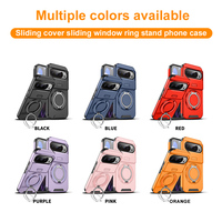 Étui de téléphone magnétique durable de qualité supérieure avec support anneau, cache-caméra coulissant, protection intégrale antichoc pour Google Infinix