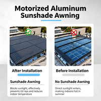 Auvent coulissant extensible automatique en alliage d'aluminium, panneau pare-soleil étanche, isolant thermique, rétractable, pour extérieur