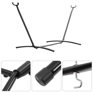 ममके स्टैंड भारी शुल्क स्टील फ्रेम हैंगहुक इनडोर आउटडोर भारी शुल्क स्टील हैममॉक स्टैंड - Product Image 4