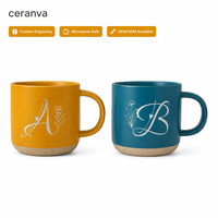 Taza de Cerámica Personalizada con Iniciales, Taza de Café de Gres Grabada con Nombre Personalizado, Set de Regalo para Parejas, Venta al por Mayor OEM ODM