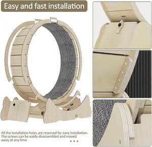 Rueda de Ejercicio para Gatos, Juguete Interactivo para Gatos, Rueda de Correr Grande para Gatos con Pista Alfombrada, Artículos para Mascotas - Product Image 4