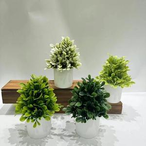 Plantas Artificiales en Maceta <span class=keywords><strong>Campanula</strong></span>, Bonsai Verde, Pequeño Árbol, Hierba, Maceta, Flores Falsas para Decoración de Jardín y Hogar - Product Image 6