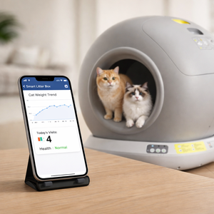 Bac à litière intelligent haut de gamme pour <span class=keywords><strong>chats</strong></span> avec système de ramassage automatique et notification par application - Product Image 3