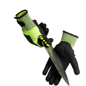 Guantes de trabajo de seguridad resistentes al impacto, Palma de nitrilo arenoso, 13G, TPR, EN388, 4542 ANSI, A5 - Product Image 3