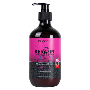 Après-shampoing à la kératine de qualité supérieure, rafraîchissant, à l'extrait de soie, doux et lisse, 500 ml - Product Image 1