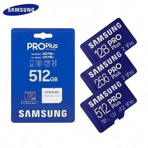 Tarjeta de Memoria Original <span class=keywords><strong>Samsung</strong></span> <span class=keywords><strong>Pro</strong></span> <span class=keywords><strong>Plus</strong></span> de 128 GB, 256 GB, 512 GB, Tarjeta <span class=keywords><strong>Micro</strong></span> TF Flash de hasta 160 MB/s, U3, 4K, para Teléfono - Product Image 1
