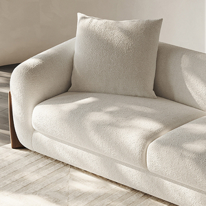 Ghế sofa vải hình chữ L cao cấp hiện đại, ba chỗ ngồi, đệm lông vũ, thiết kế tối giản thanh lịch, thoải mái cho phòng khách - Product Image 4