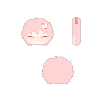Dompet Koin Boneka Plush Custom OEM, Organizer Resleting Kawaii untuk Earbud, Kosmetik, Dompet Kecil