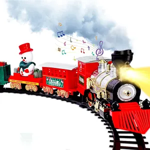 Tren operado por batería para Navidad, 39 piezas, con sonidos navideños, HN819944