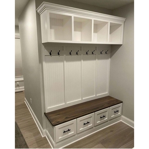 Prima büyük kapasiteli ahşap gardırop çift asılı alanı ve çekmece depolama için çağdaş ev iç - Product Image 4