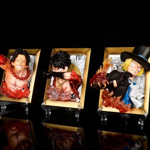 <span class=keywords><strong>Cadre</strong></span> photo peint en <span class=keywords><strong>3D</strong></span> 3 styles de Luffy & Ace & Sabo 3 Brother PVC Anime <span class=keywords><strong>Action</strong></span> Figures 20.5cm - Product Image 4