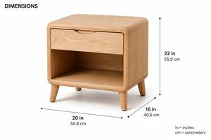 Mesita de Noche Moderna de Madera y Ratán con Estante de Almacenamiento, Mesa Auxiliar de Lujo para Dormitorio, Hogar, Hotel o Apartamento - Product Image 2