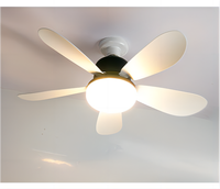 Nouveau ventilateur de plafond LED 40W 20,5 pouces 520mm avec éclairage, refroidissement par air, télécommande et douille d'ampoule pour salon, fixation par vis