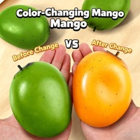 Jouet Squishy en TPR souple, mangue changeante de couleur, jouet sensoriel anti-stress pour enfants, cadeau en gros