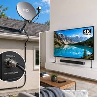 Kabel Koaksial Busa ELESUN RG6 75Ohm Low Loss untuk Transmisi Video CATV Satelit CCTV