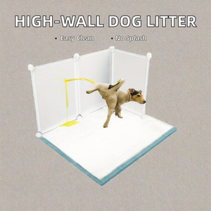 Hochwandige Katzen- und Hundekot-Auffangschale, Katzentoilette für Innenbereich, Hundetoilette für Kleine und Mittlere Hunde, Spritzschutz, Kunststoffunterlage, Halterung, Auffangschale, Einfache Reinigung - Product Image 2