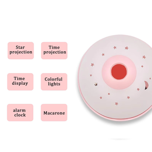 Nhà 7 màu sắc thay đổi điện tử đồng hồ báo thức với Mặt Trăng Sao chiếu đêm đèn cho trẻ em thời gian báo động hiển thị quà tặng sinh nhật - Product Image 6