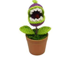 <span class=keywords><strong>Mini</strong></span> <span class=keywords><strong>tournesol</strong></span> tissé à la main, petit <span class=keywords><strong>pot</strong></span> <span class=keywords><strong>en</strong></span> crochet, ornements décoratifs <span class=keywords><strong>en</strong></span> fil de laine, fleur tricotée - Product Image 5