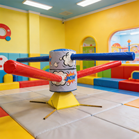 EASYFUN Parcours d'obstacles gonflable Meltdown Wipeout pour adultes et enfants, usage commercial, Wipeout Punching Eliminator Wrecking