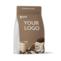 Sac d'emballage pour grains de café avec valve et fermeture à glissière en PE de 500 g (1 lb) avec impression numérique personnalisée