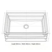 CE Factory Supply Lavabo rectangulaire à niveaux en Solid Surface, Ambre doré transparent brillant, Articles sanitaires pour la décoration de projets