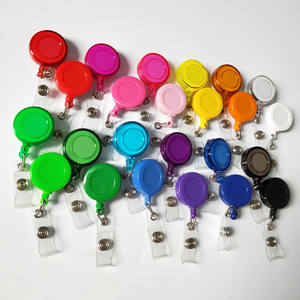 Porte-badge rétractable rond avec clip pour porte-carte d'identité, fournitures de bureau et scolaires, plastique ABS écologique, 3 cm, DingHong L159 - Product Image 6