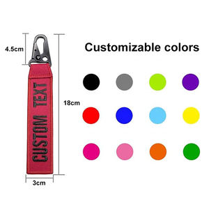 سلسلة مفاتيح مخصصة مطرزة بملصق قماش مخصص منسوجة مطرزة حلقة مفاتيح - Product Image 3
