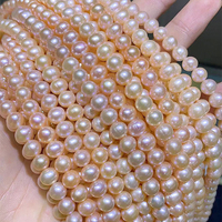 Fine AAA 100% perles d'eau douce naturelles perles de forme ronde blanches pour la fabrication de bijoux bracelet à bricoler soi-même collier