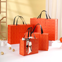 Sacs cadeaux en papier enduit écologiques avec logo personnalisé et poignée en ruban pour emballages de luxe, boîte cadeau de mariage
