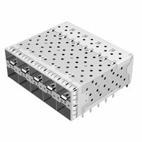 TE Compatible 200P Press-Fit 2x5 EMI Blindado SFP + Jaula con tubo de luz Agujero pasante Equipo de fibra óptica