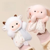 Peluche Animale Mignonne Confortable en Forme de Mouton, Cochon, Ours en Peluche, Jouet à Presser et à Tapoter, Compagnon en Peluche, Cadeau d'Anniversaire pour Enfants