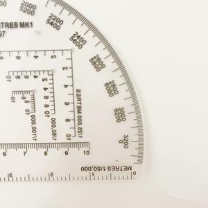 2 मिमी मोटाई 7 सेमी आकार के साथ प्रोट्रैक्टर को पढ़ने वाले पारदर्शी प्लास्टिक शेनकर मानचित्र स्वीकार करें - Product Image 5