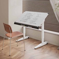 Cadre de bureau mobile moderne pour ordinateur portable, réglable en hauteur par vérin pneumatique, robuste, inclinable à 90 degrés, pour la maison, le bureau, les bâtiments et les écoles