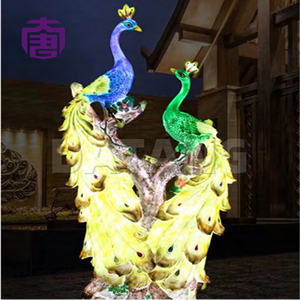 3d Led Light Up Peacock Art Craft Lamp For Outdoor Christmas Garden Decoration Street Lights Featuring A Beautiful Animal - Product Image 6