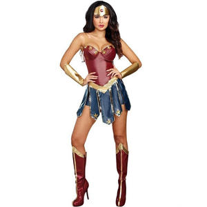 Mujer superhéroe Diana Prince Cosplay disfraz Sexy vestido Halloween adulto - Product Image 1