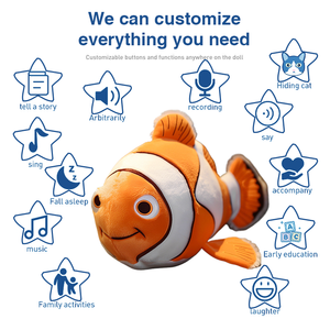 Custom Made Kid <span class=keywords><strong>Stuff</strong></span> Toys Soft Plush Fish Plushies Fabricante de juguetes de peluche personalizados - Product Image 3