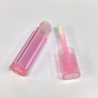 Gloss à lèvres en tube plat rouge à prix d'usine, marque privée, avec applicateur floqué, vente en gros pour enfants