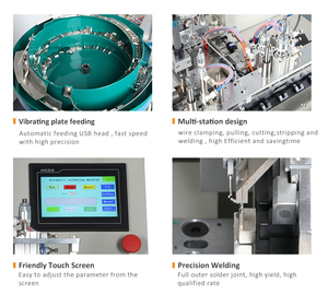 Nhà Máy Đầy Đủ Tự Động USB Cáp Dữ Liệu Máy Làm Micro Type-C USB Dây Máy Hàn Kích Thước Dây 2.8-4.5Mm 4 Lõi Cáp - Product Image 4