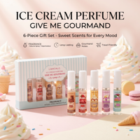 Lot de 6 mini-parfums 5 ml en gros, parfum crème glacée, senteur lactée gourmande, flacon vaporisateur portable pour femme