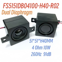 Plaque vibrante IP68 51MM haut-parleur 91dB intégré 2 pouces 4Ohm 10W haut-parleur monté sur diaphragme avec fil pour système de sonorisation
