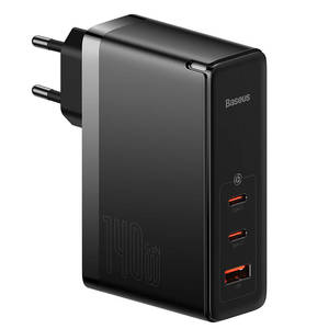 Cargador Rápido Original Baseus GaN5 Pro 2C+U 140W, Cargador Móvil <span class=keywords><strong>de</strong></span> Viaje con Cable <span class=keywords><strong>de</strong></span> Carga Rápida <span class=keywords><strong>de</strong></span> 1M, Enchufe Europeo - Product Image 3