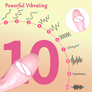 Vibratore clitorideo massaggiatore Dildo punto G per donna, stimolatore clitoride vibrante ricaricabile con funzione di riscaldamento 10 potente - Product Image 2
