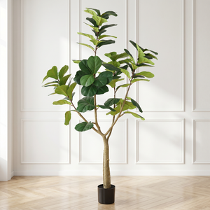 Ficus Lyrata Artificiale 180 cm Realistico in Vaso per Decorazioni Interne - Product Image 5