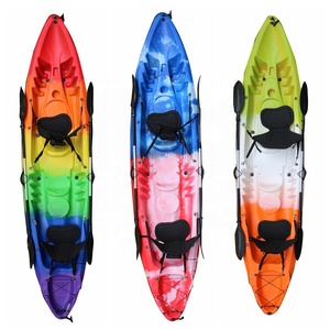 Vicking nhà máy giá 2 + 1 gia đình câu cá Kayak/canoe 3-người Inflatable 4M Chiều dài 12ft kích thước với cần câu chủ LLDPE bán - Product Image 4