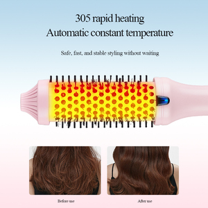 Pliable Cheveux Bigoudi Brosse Droite <span class=keywords><strong>Curl</strong></span> Fer À Friser Perm Cheveux Peigne Poire Fleur Électrique Ronde Brosse Bouton Intérieur Frange - Product Image 2