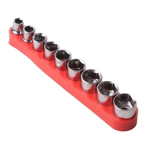 9 Piece <b>Socket</b> Set 5-<b>13mm</b> 1/4 In Drive Carbon Steel Red Base For Electric Drill And Pneumatic Tools - Product Image 4