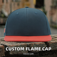 Casquette de baseball 5 panneaux OEM personnalisée unisexe en velours Dobby Argyle avec visière incurvée, boucle en métal perlé et logo imprimé, style flamme sportive