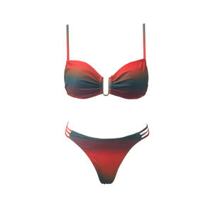 Trendy Gradient Bikini <b>Set</b> Sexy Swimwear <b>for</b> Summer Vacation Split <b>Bathing</b> Suit Beach Party Must-Have - Product Image 6