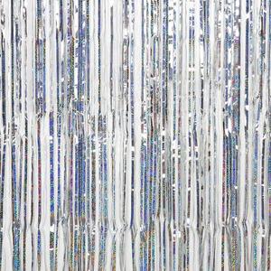 Tenda metallica della stagnola del Laser della frangia della Tinsel del fondo all'ingrosso della decorazione del partito - Product Image 3